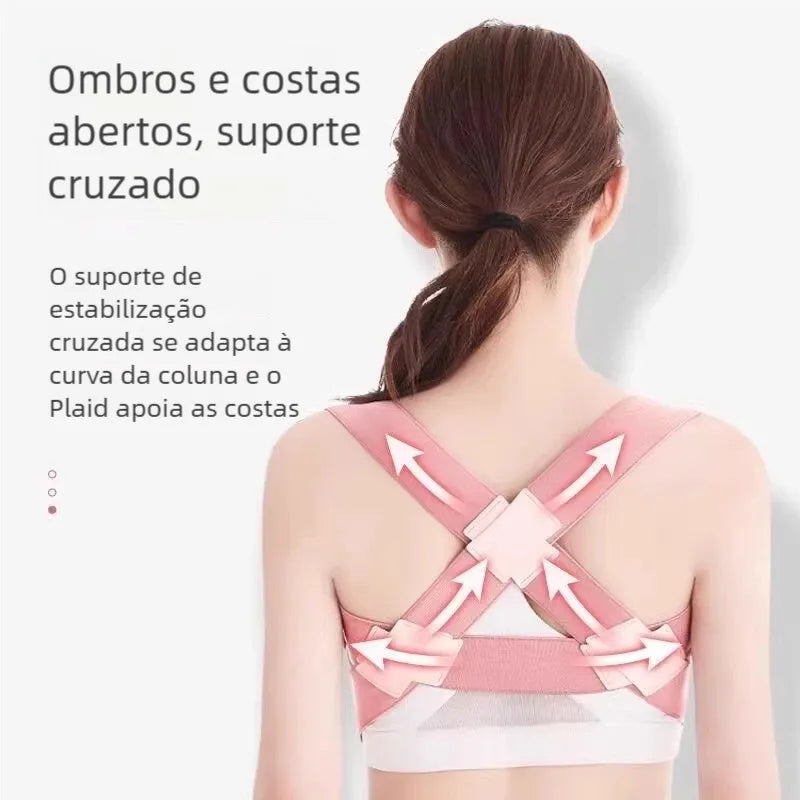 Corretor postural com suporte para lombar