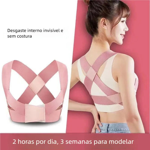 Corretor postural com suporte para lombar